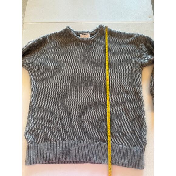 Old Navy Gray Tunic Sweater Chunky Knit Oversized Cozy Pullover Size L - Picture 5 of 6